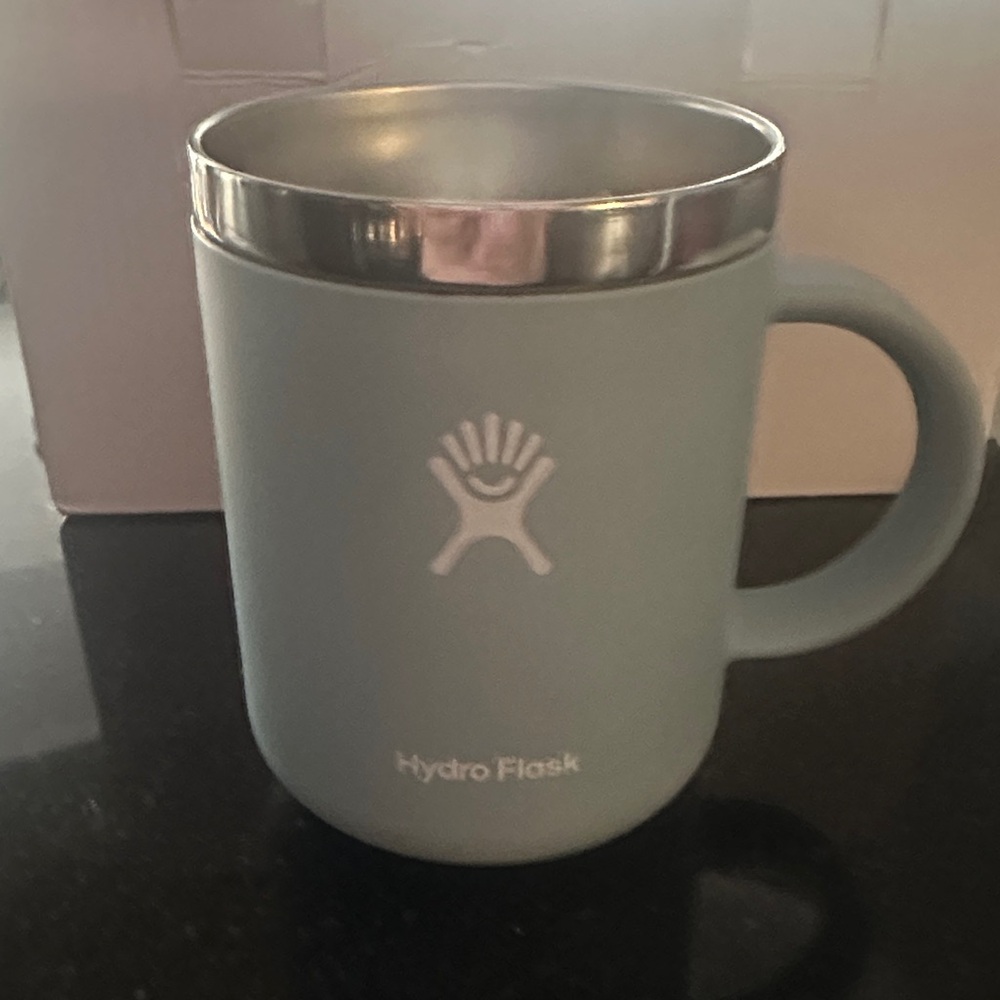 Hydro Flask Light Blue Mug with Silver Rim